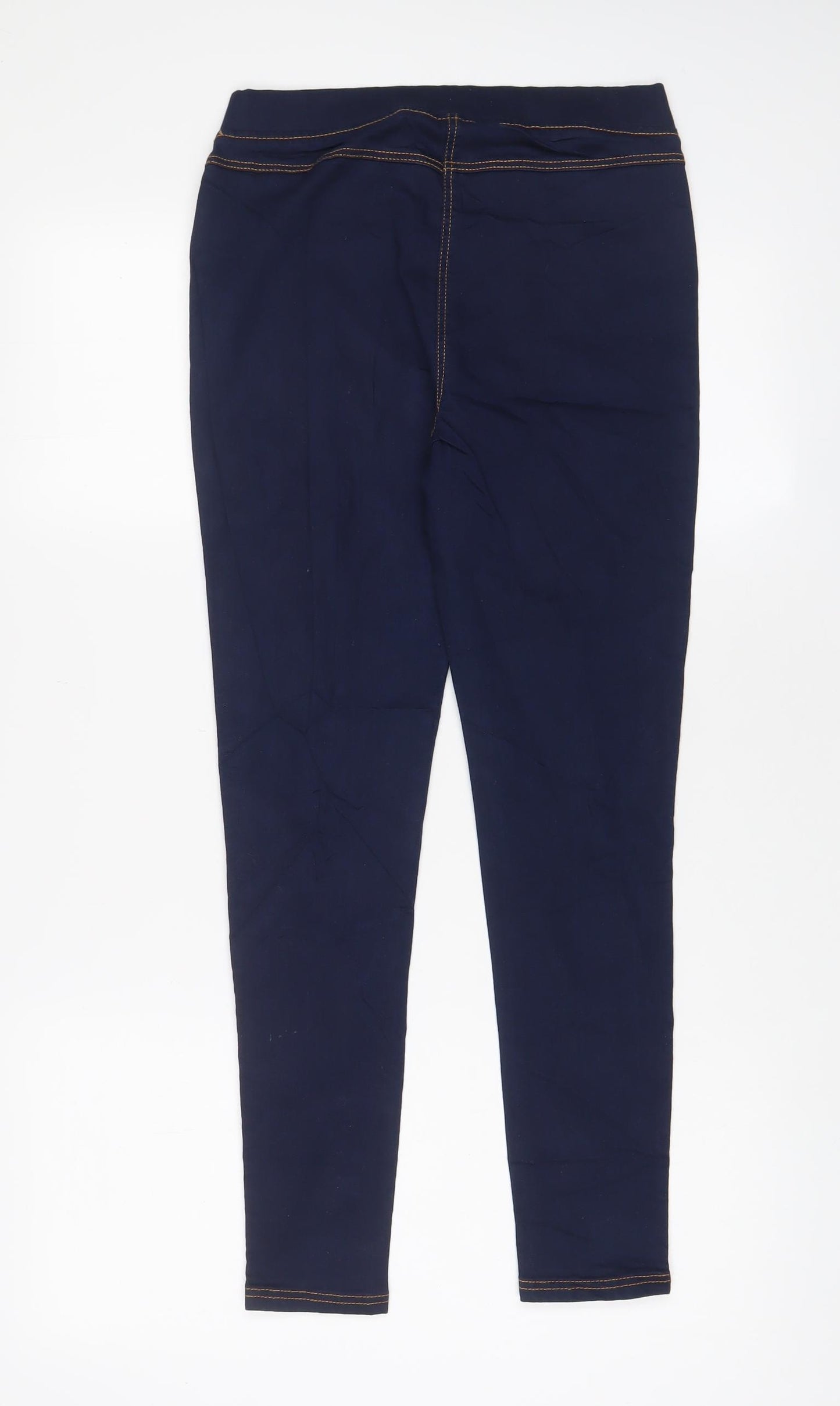 Marks and Spencer Girls Blue Cotton Jegging Jeans Size 11-12 Years L26 in Regular Pullover