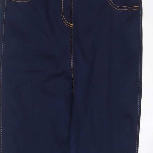 Marks and Spencer Girls Blue Cotton Jegging Jeans Size 11-12 Years L26 in Regular Pullover
