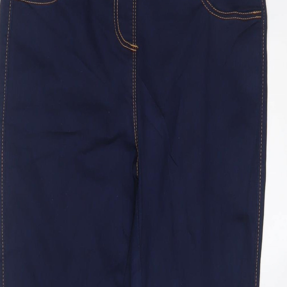 Marks and Spencer Girls Blue Cotton Jegging Jeans Size 11-12 Years L26 in Regular Pullover