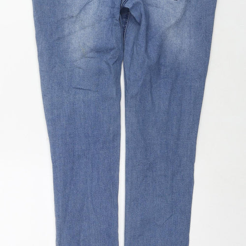Very Womens Blue Cotton Skinny Jeans Size 12 L30 in Regular Zip