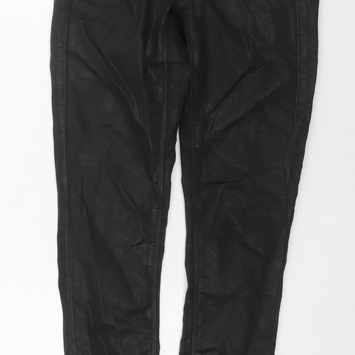 Topshop Womens Black Cotton Skinny Jeans Size 24 L28 in Regular Zip