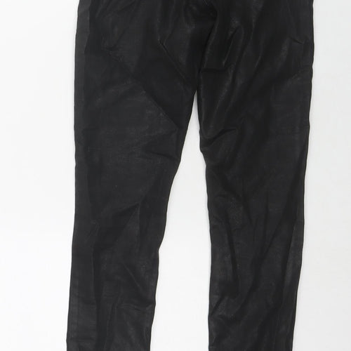 Topshop Womens Black Cotton Skinny Jeans Size 24 L28 in Regular Zip
