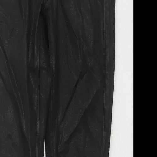 Topshop Womens Black Cotton Skinny Jeans Size 24 L28 in Regular Zip