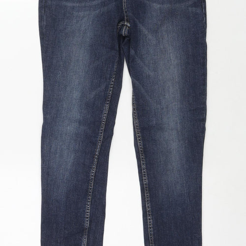 Zara Womens Blue Cotton Skinny Jeans Size 8 L26 in Regular Zip