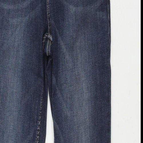 Zara Womens Blue Cotton Skinny Jeans Size 8 L26 in Regular Zip
