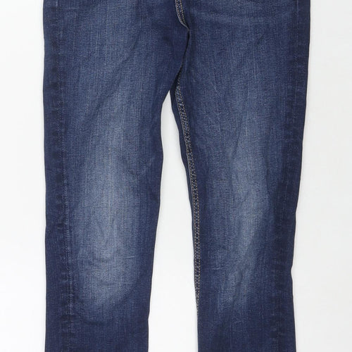 Zara Womens Blue Cotton Skinny Jeans Size 8 L28 in Regular Zip