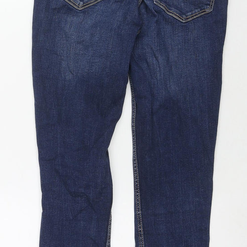 Zara Womens Blue Cotton Skinny Jeans Size 8 L28 in Regular Zip