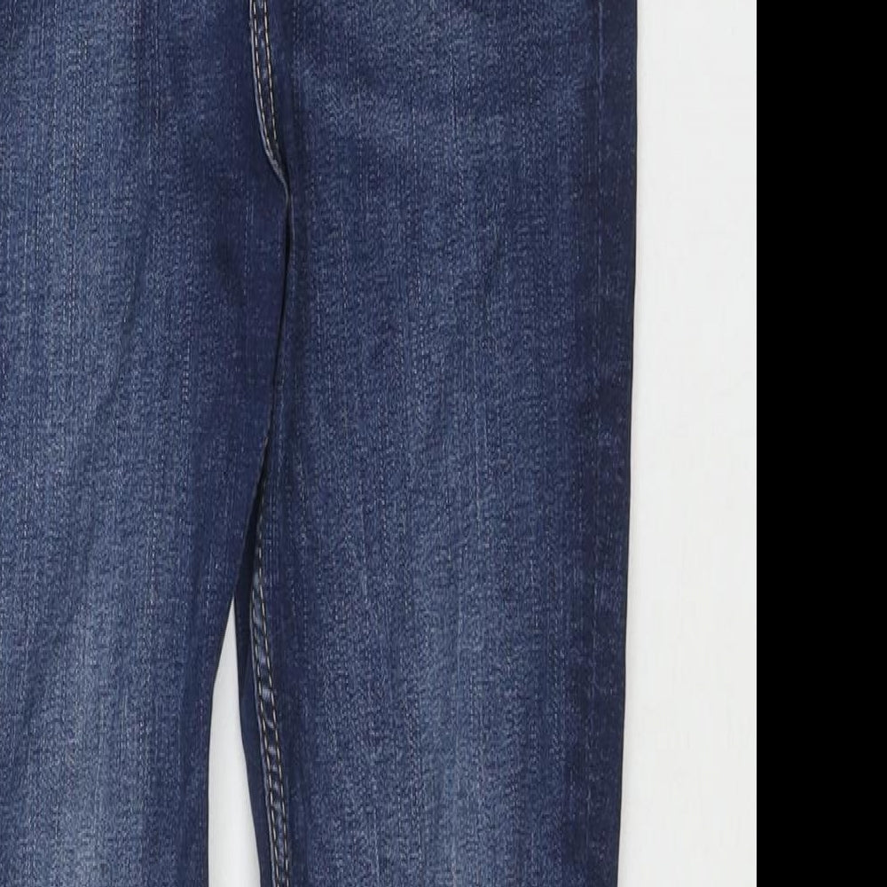Zara Womens Blue Cotton Skinny Jeans Size 8 L28 in Regular Zip