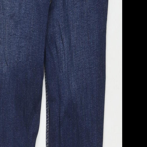 Zara Womens Blue Cotton Skinny Jeans Size 8 L28 in Regular Zip