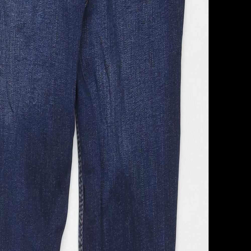 Zara Womens Blue Cotton Skinny Jeans Size 8 L28 in Regular Zip