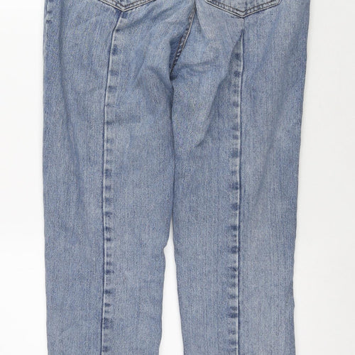 ASOS Womens Blue Cotton Straight Jeans Size 26 in L32 in Regular Zip