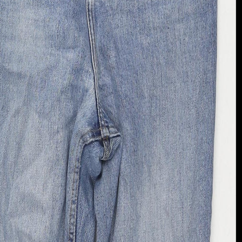 ASOS Womens Blue Cotton Straight Jeans Size 26 in L32 in Regular Zip