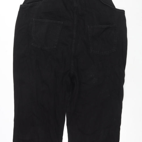 ASOS Womens Black Cotton Jumpsuit One-Piece Size 20 L30 in Button
