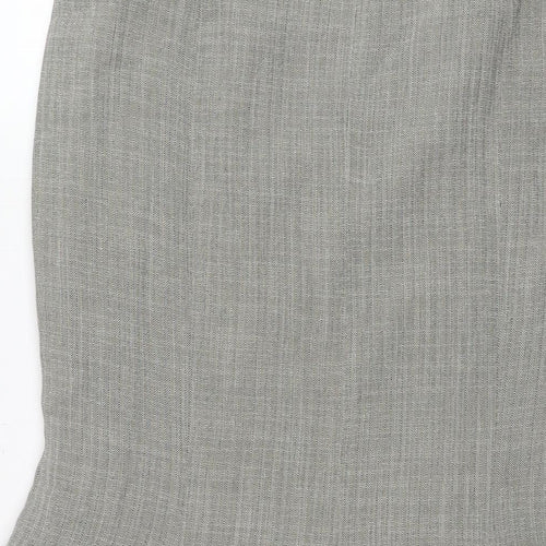 Precis Womens Grey Acetate Trumpet Skirt Size 10 Zip