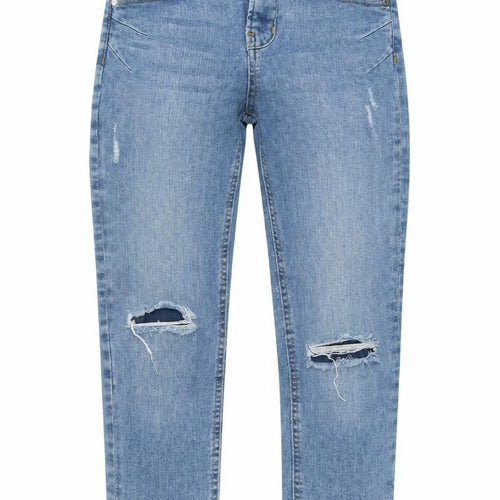 Denim & Co. Girls Blue Cotton Skinny Jeans Size 10-11 Years L26 in Regular Zip