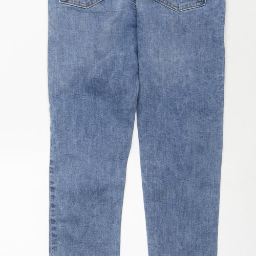 Denim & Co. Girls Blue Cotton Skinny Jeans Size 10-11 Years L26 in Regular Zip