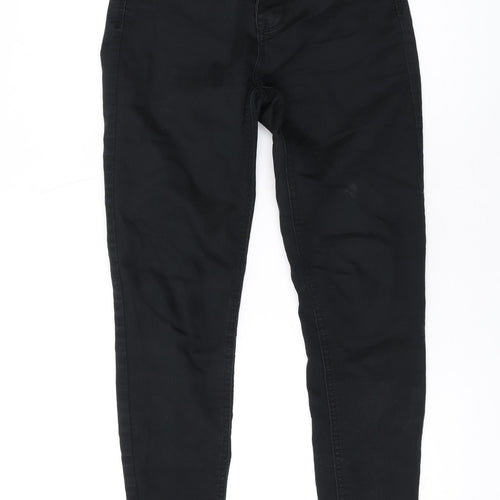 New Look Womens Black Cotton Skinny Jeans Size 8 L28 in Regular Zip