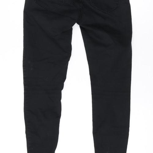 New Look Womens Black Cotton Skinny Jeans Size 8 L28 in Regular Zip
