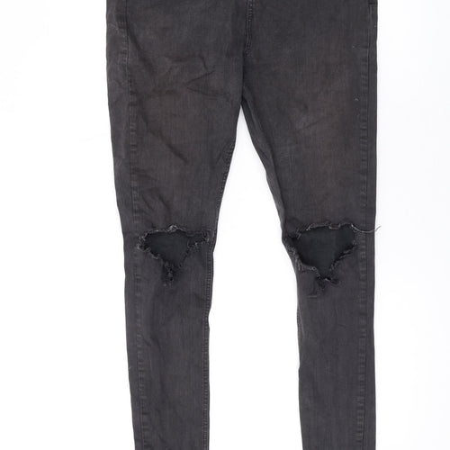Hera London Womens Grey Cotton Skinny Jeans Size 34 in L30 in Regular Zip