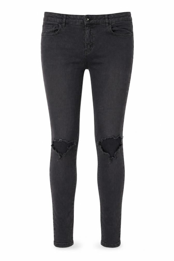 Hera London Womens Grey Cotton Skinny Jeans Size 34 in L30 in Regular Zip