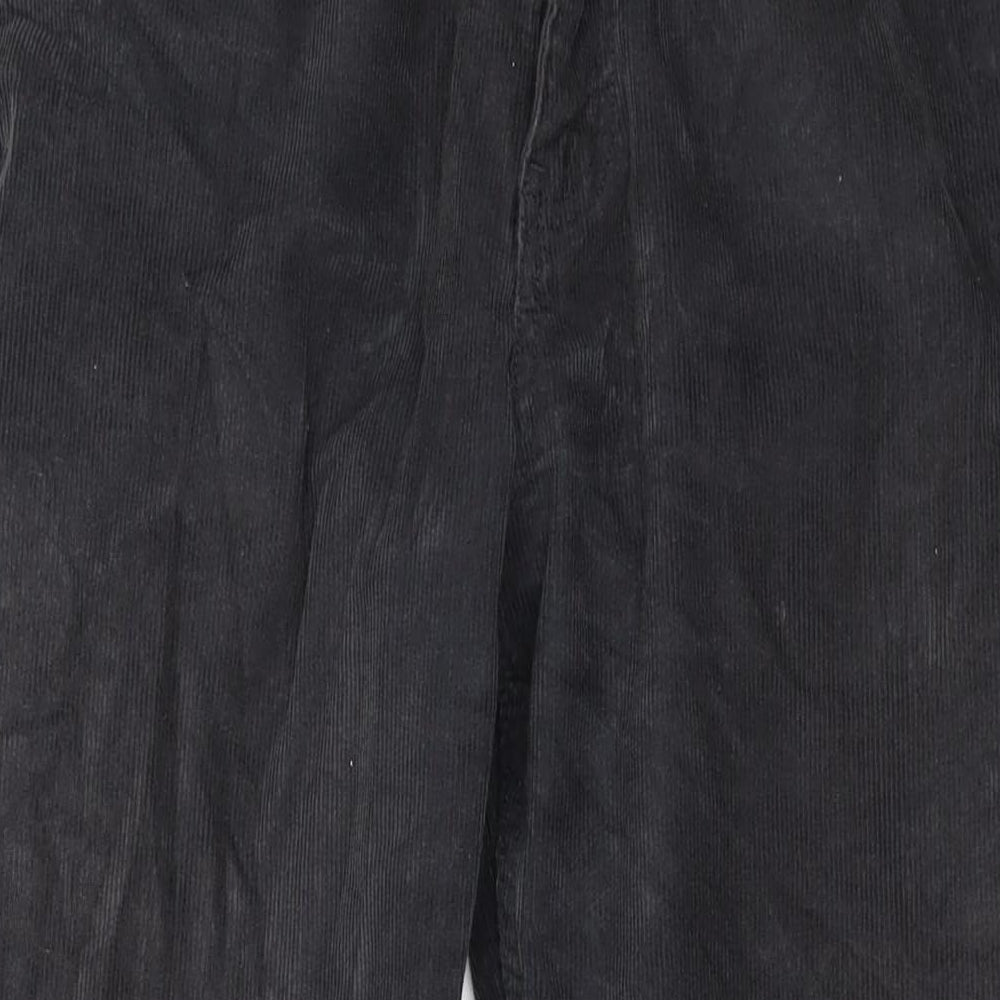 M&Co Womens Grey Cotton Trousers Size 32 in L26 in Regular Zip