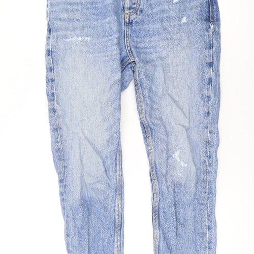 River Island Womens Blue Cotton Skinny Jeans Size 28 L30 in Regular Zip