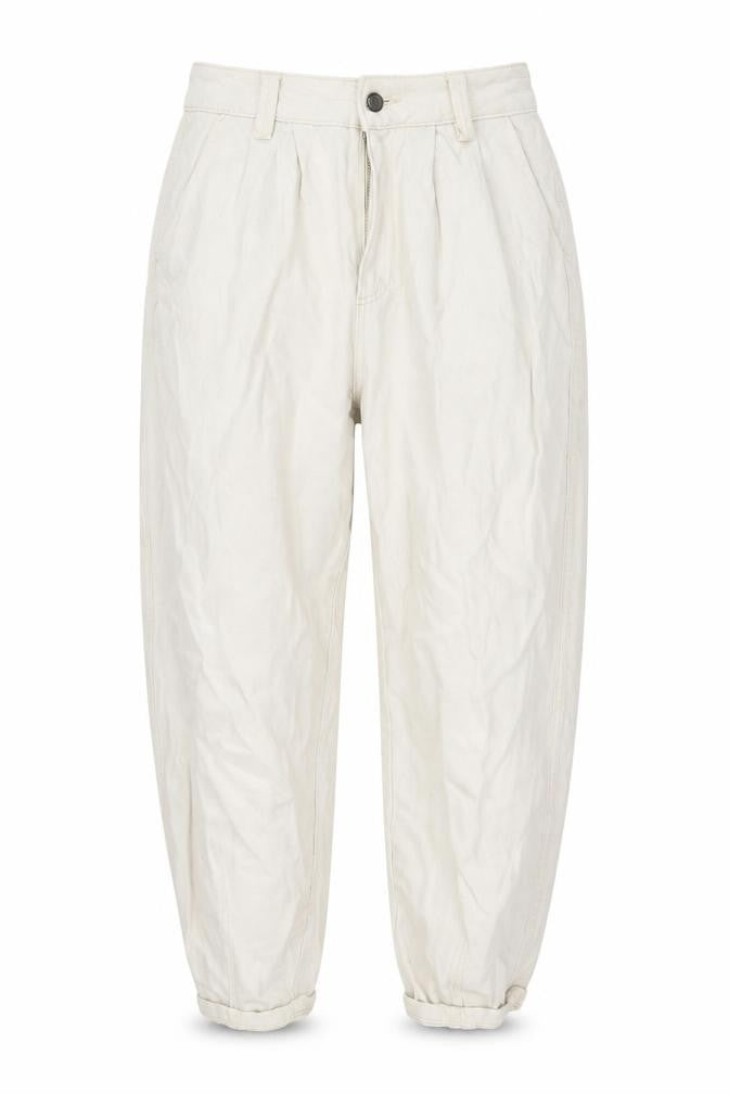 Bershka Womens Beige Cotton Mom Jeans Size 8 L23 in Regular Zip