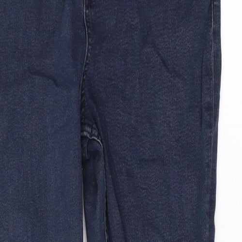 Marks and Spencer Girls Blue Cotton Skinny Jeans Size 14-15 Years L27 in Regular Zip