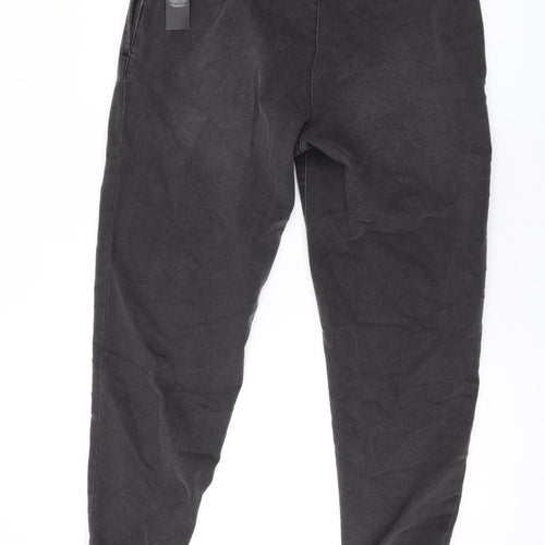 TU Womens Grey Cotton Tapered Jeans Size 14 L28 in Regular Drawstring