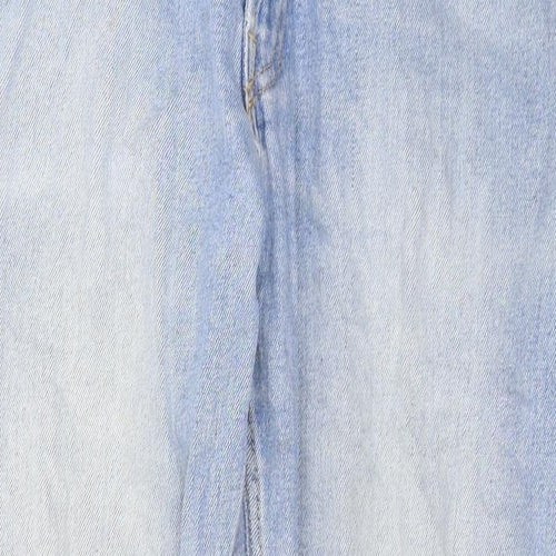 H&M Mens Black Cotton Wide-Leg Jeans Size 34 in L28 in Regular Zip
