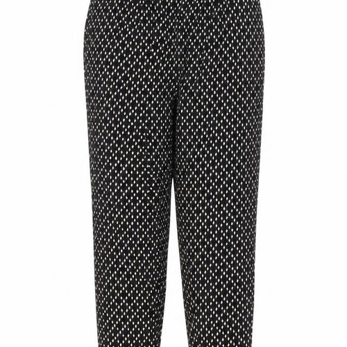 Oasis Girls Black Geometric Viscose Jogger Trousers Size 13 Years L24 in Regular Pullover