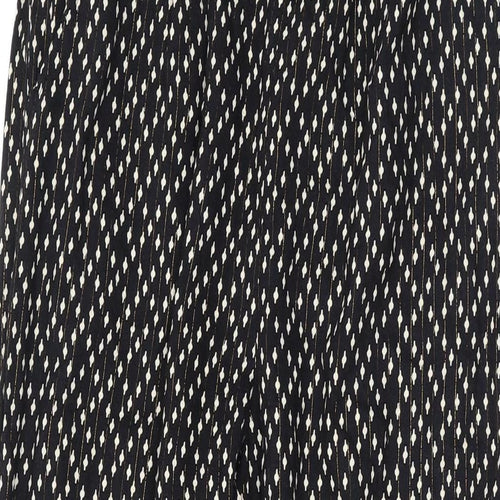 Oasis Girls Black Geometric Viscose Jogger Trousers Size 13 Years L24 in Regular Pullover