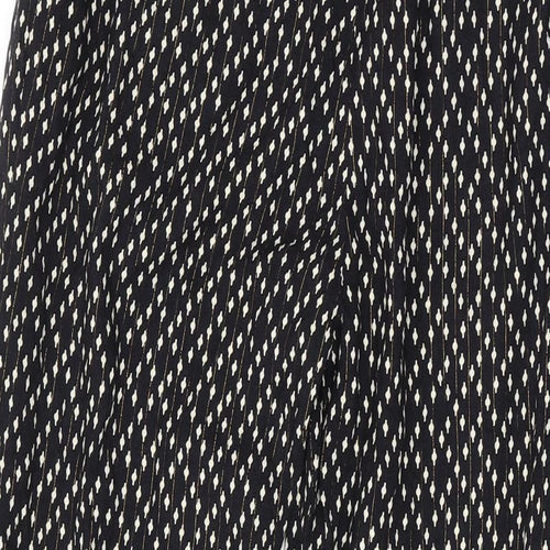Oasis Girls Black Geometric Viscose Jogger Trousers Size 13 Years L24 in Regular Pullover