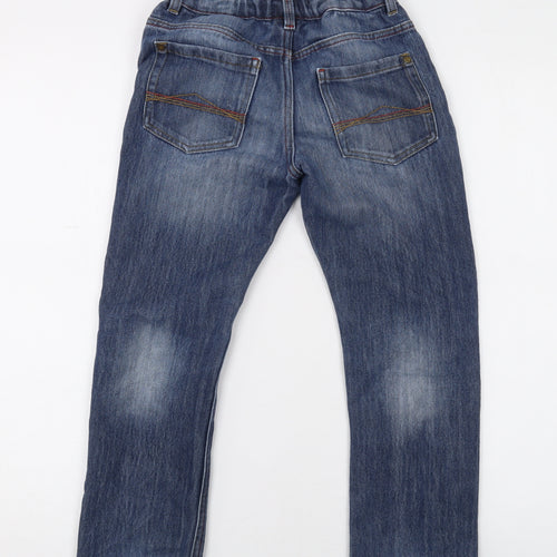 NEXT Boys Blue Cotton Skinny Jeans Size 8 Years L21 in Regular Zip