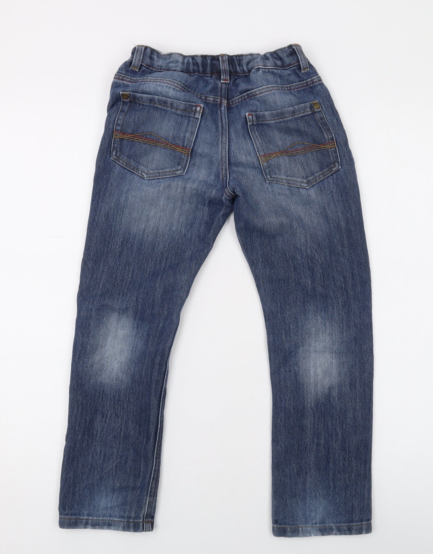 NEXT Boys Blue Cotton Skinny Jeans Size 8 Years L21 in Regular Zip
