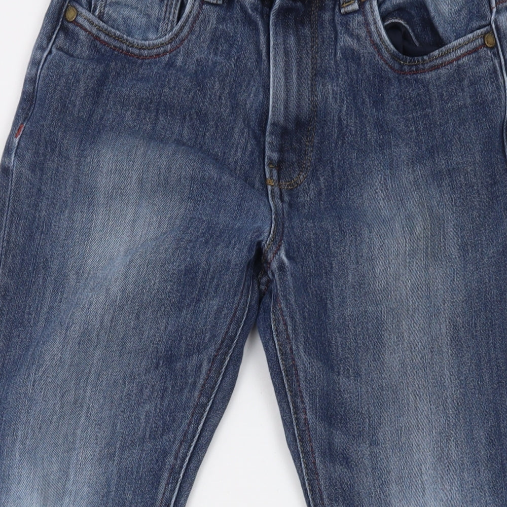 NEXT Boys Blue Cotton Skinny Jeans Size 8 Years L21 in Regular Zip