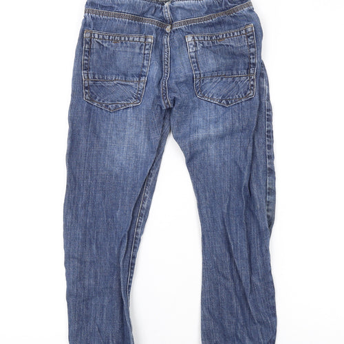 Matalan Boys Blue Cotton Skinny Jeans Size 9 Months L20 in Regular Drawstring