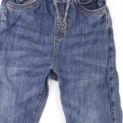 Matalan Boys Blue Cotton Skinny Jeans Size 9 Months L20 in Regular Drawstring