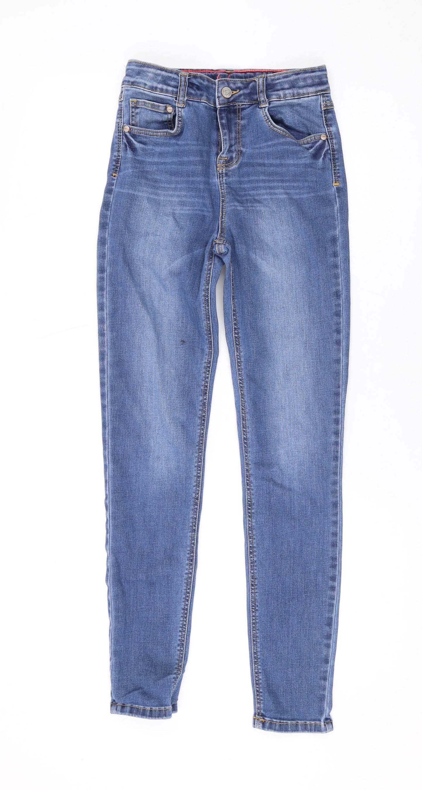 Boden Girls Blue Cotton Skinny Jeans Size 14 Years L28 in Regular Zip