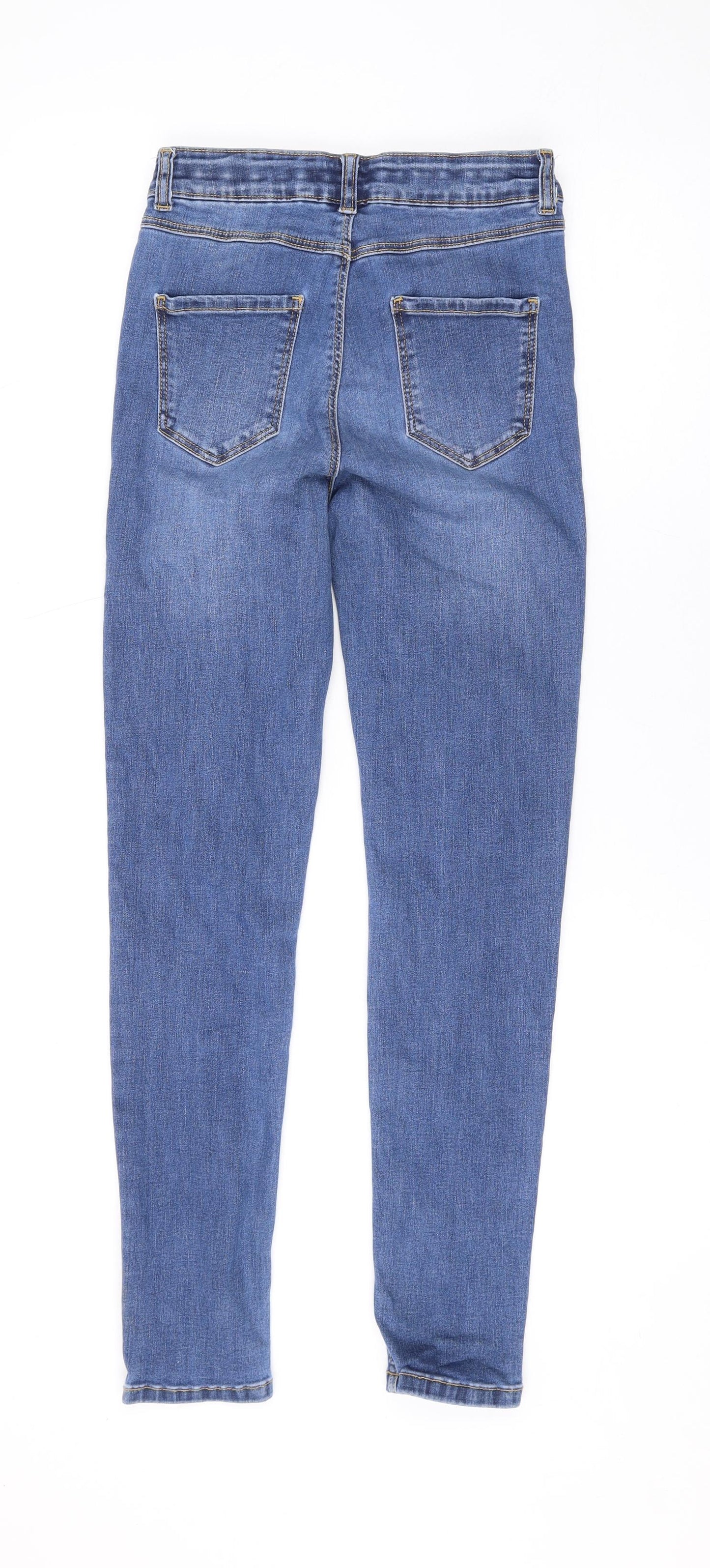 Boden Girls Blue Cotton Skinny Jeans Size 14 Years L28 in Regular Zip