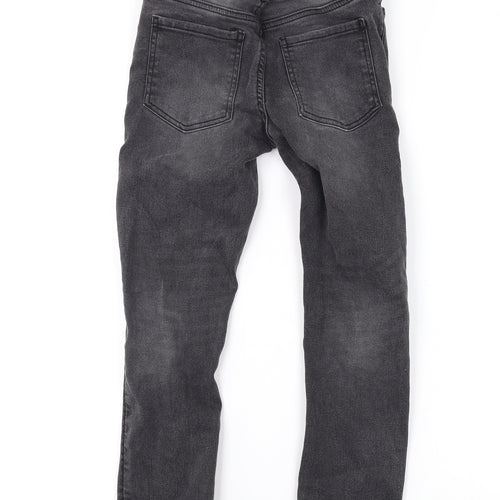 Matalan Boys Grey Cotton Skinny Jeans Size 9 Months L21 in Regular Zip