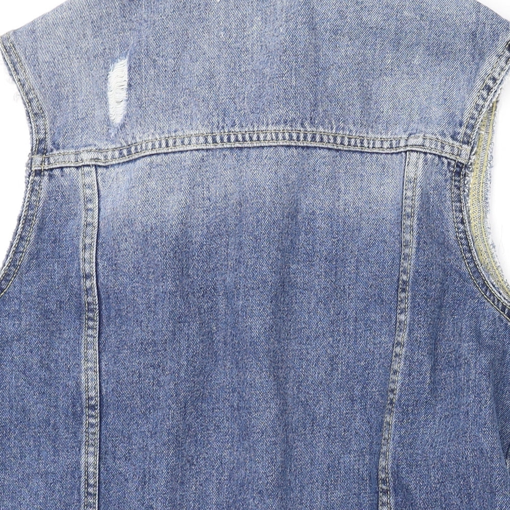 Matalan Girls Blue Jacket Waistcoat Size 15 Years Button