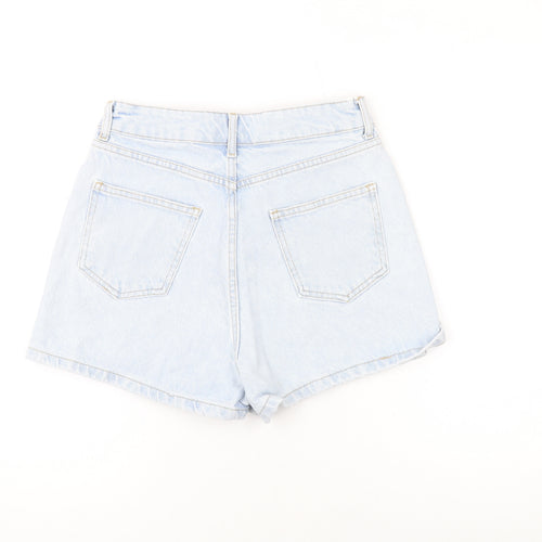 New Look Girls Blue Cotton Hot Pants Shorts Size 14 Years L3 in Regular Zip
