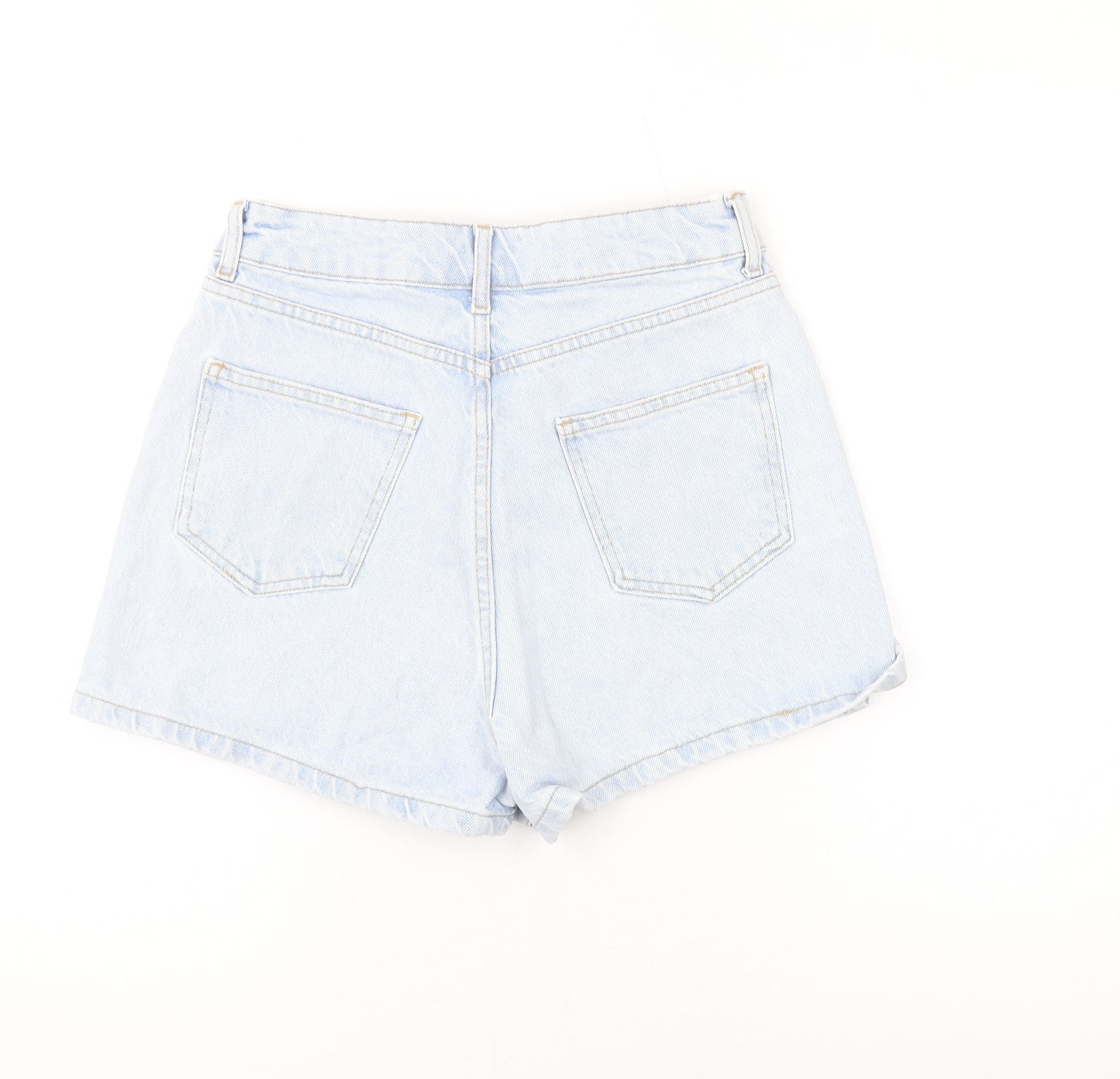 New Look Girls Blue Cotton Hot Pants Shorts Size 14 Years L3 in Regular Zip