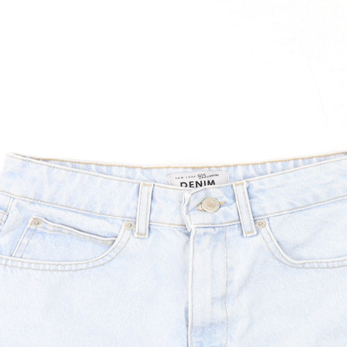 New Look Girls Blue Cotton Hot Pants Shorts Size 14 Years L3 in Regular Zip