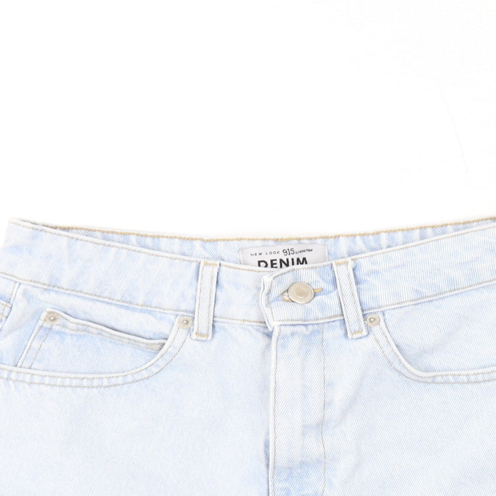 New Look Girls Blue Cotton Hot Pants Shorts Size 14 Years L3 in Regular Zip