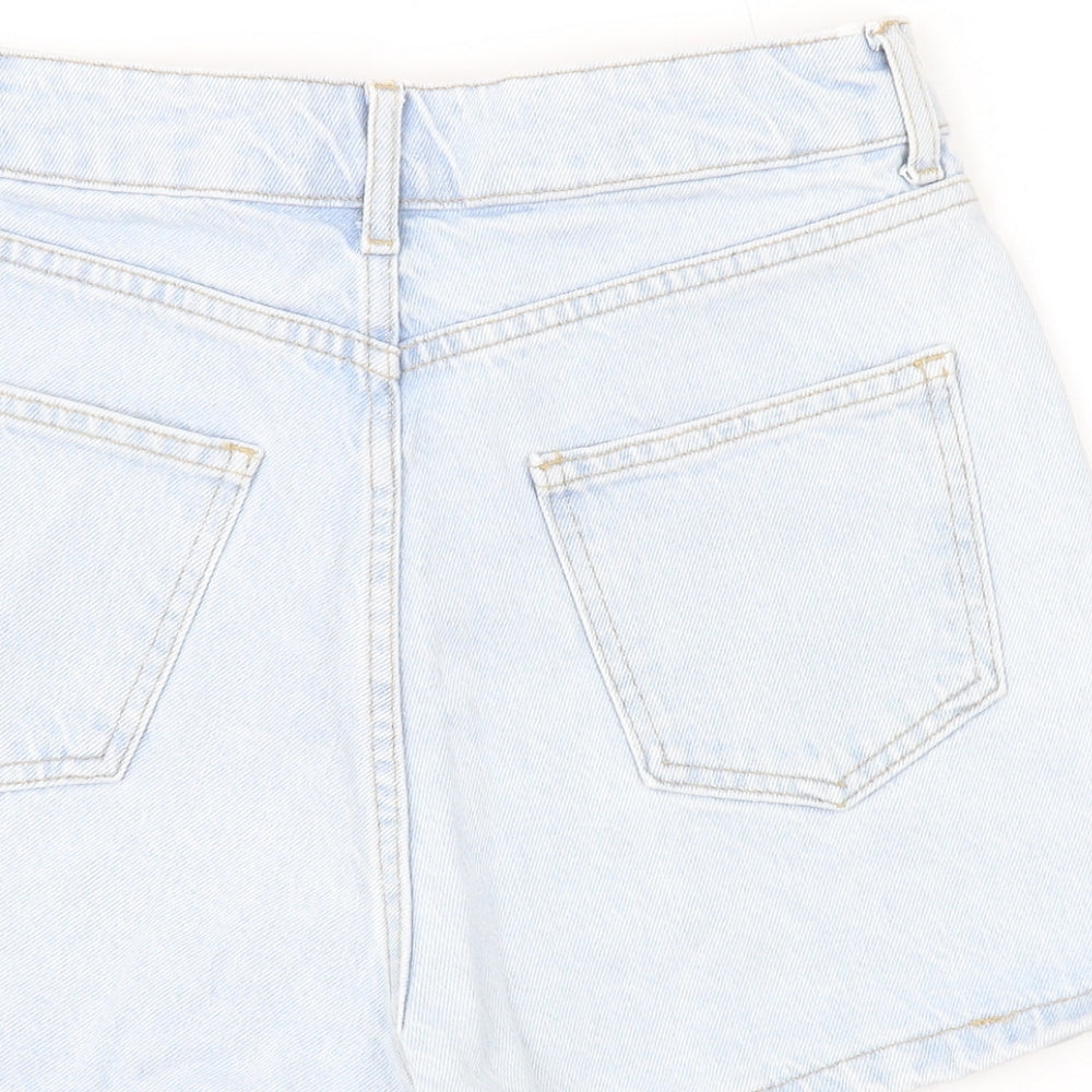 New Look Girls Blue Cotton Hot Pants Shorts Size 14 Years L3 in Regular Zip