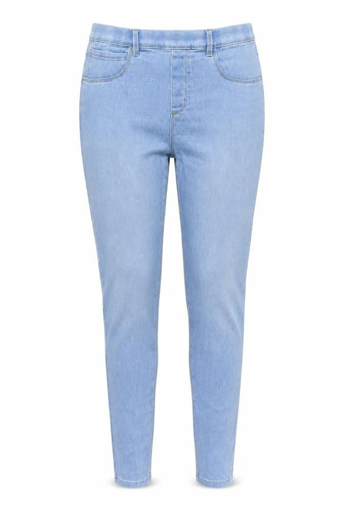 Denim & Co. Girls Blue Cotton Jegging Jeans Size 13-14 Years L25 in Regular Pullover