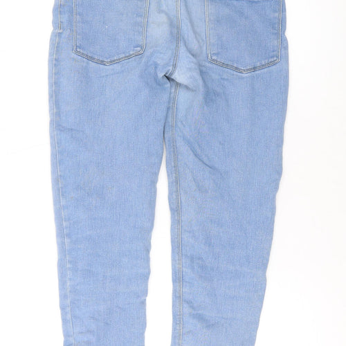 Denim & Co. Girls Blue Cotton Jegging Jeans Size 13-14 Years L25 in Regular Pullover