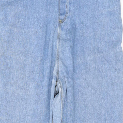 Denim & Co. Girls Blue Cotton Jegging Jeans Size 13-14 Years L25 in Regular Pullover